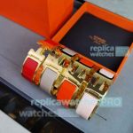 Replica Hermes Clic Clac HH Wide Bracelet Gold Hardware